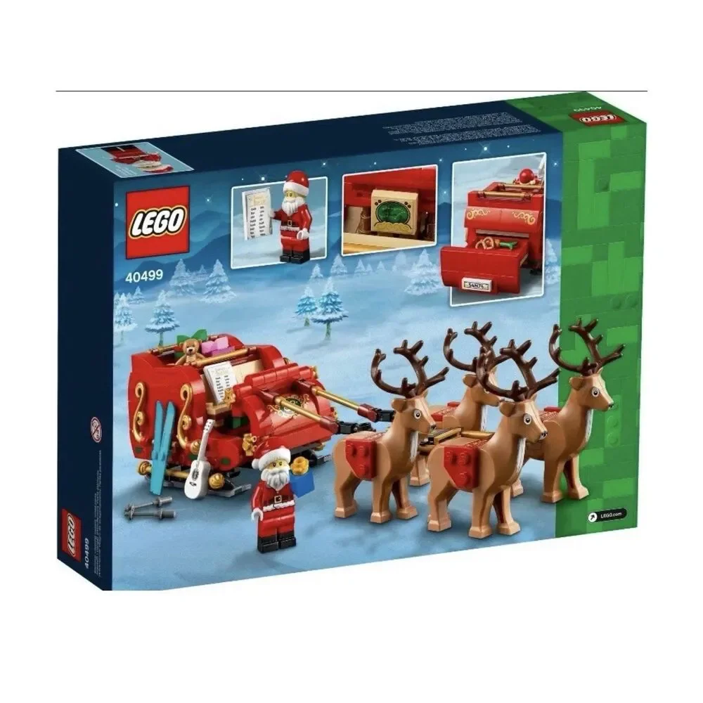 LEGO 40499 Santa's Sleigh Christmas‎ Gift Decoration 343 Pieces w/4 Reindeer New